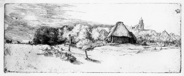 Paisaje con una torre, hacia 1651